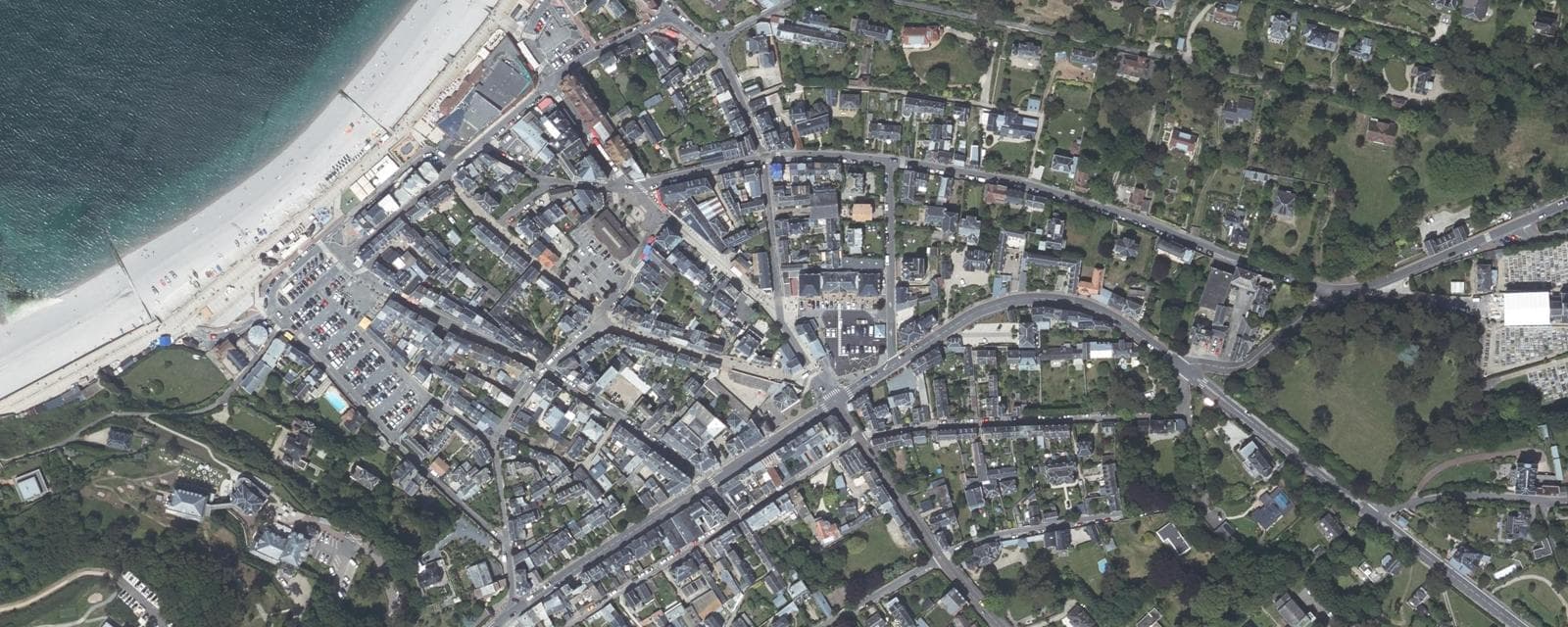 Vue aérienne de Étretat (Seine-Maritime)