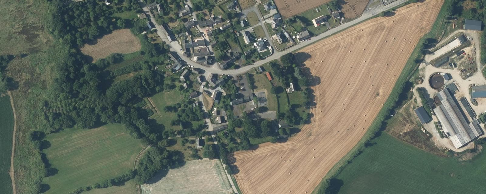 Vue aérienne de Évriguet (Morbihan)