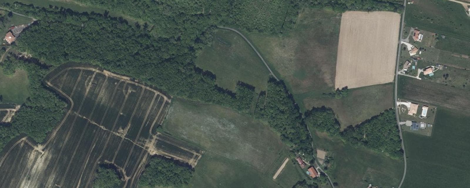 Vue aérienne de Fals (Lot-et-Garonne)