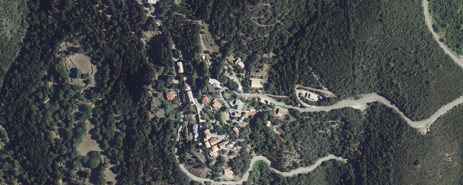 Vue aérienne de Favalello (Haute-Corse)