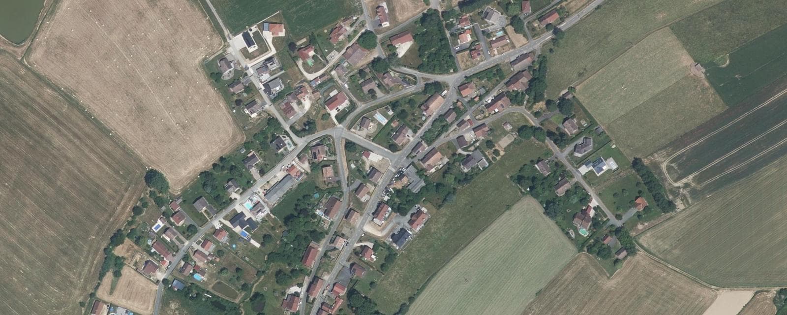 Vue aérienne de Faverois (Territoire de Belfort)