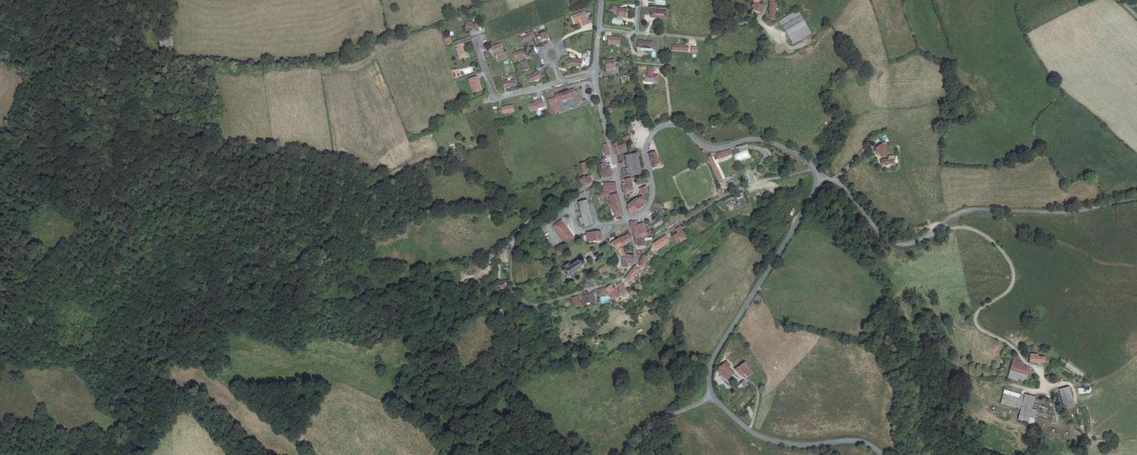 Vue aérienne de Felzins (Lot)