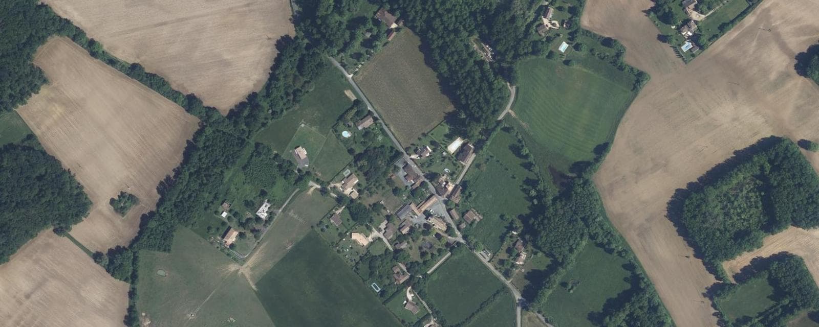 Vue aérienne de Ferrensac (Lot-et-Garonne)