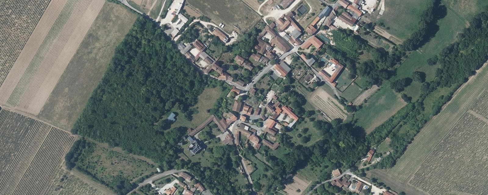 Vue aérienne de Fleurac (Charente)