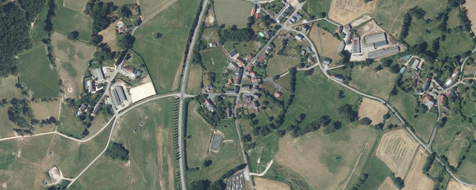 Vue aérienne de Fleurat (Creuse)