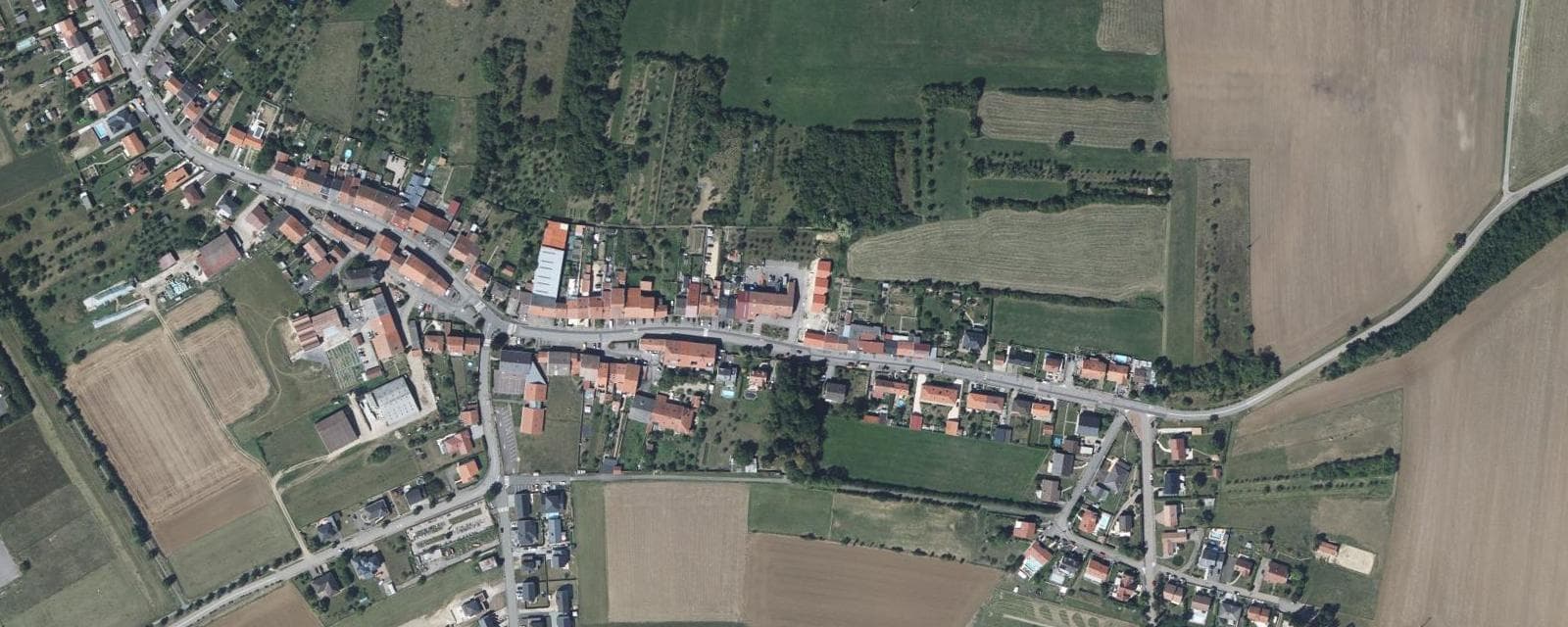 Vue aérienne de Flévy (Moselle)