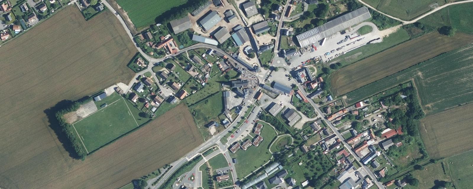 Vue aérienne de Flocques (Seine-Maritime)