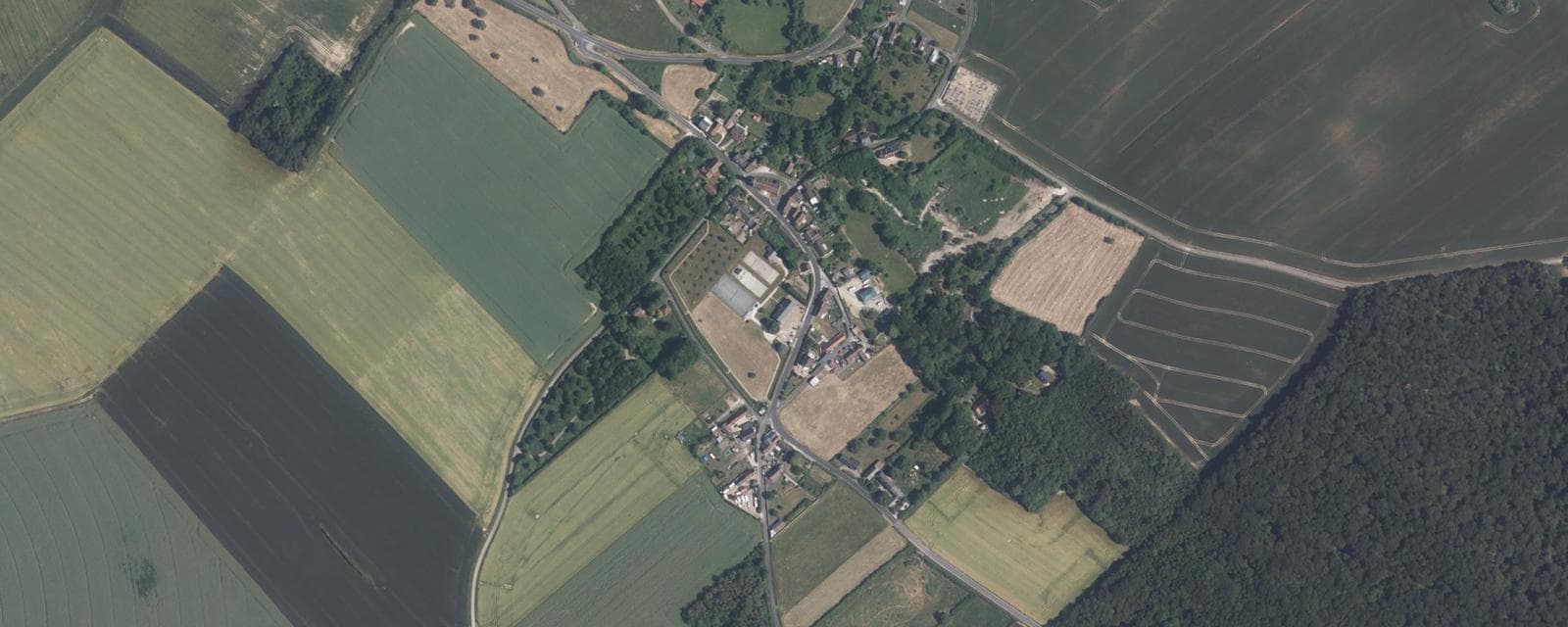 Vue aérienne de Fontaine-Raoul (Loir-et-Cher)
