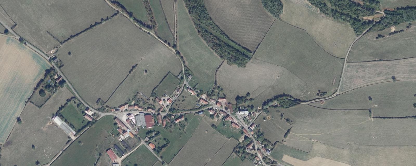 Vue aérienne de Fontangy (Côte-d'Or)