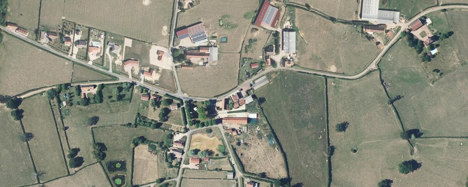 Vue aérienne de Fontenay (Saône-et-Loire)