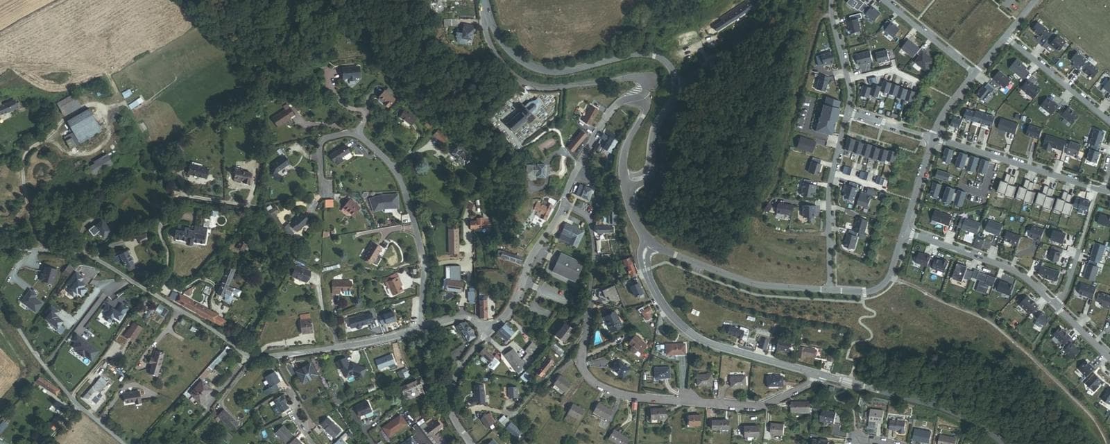 Vue aérienne de Fontenay (Seine-Maritime)