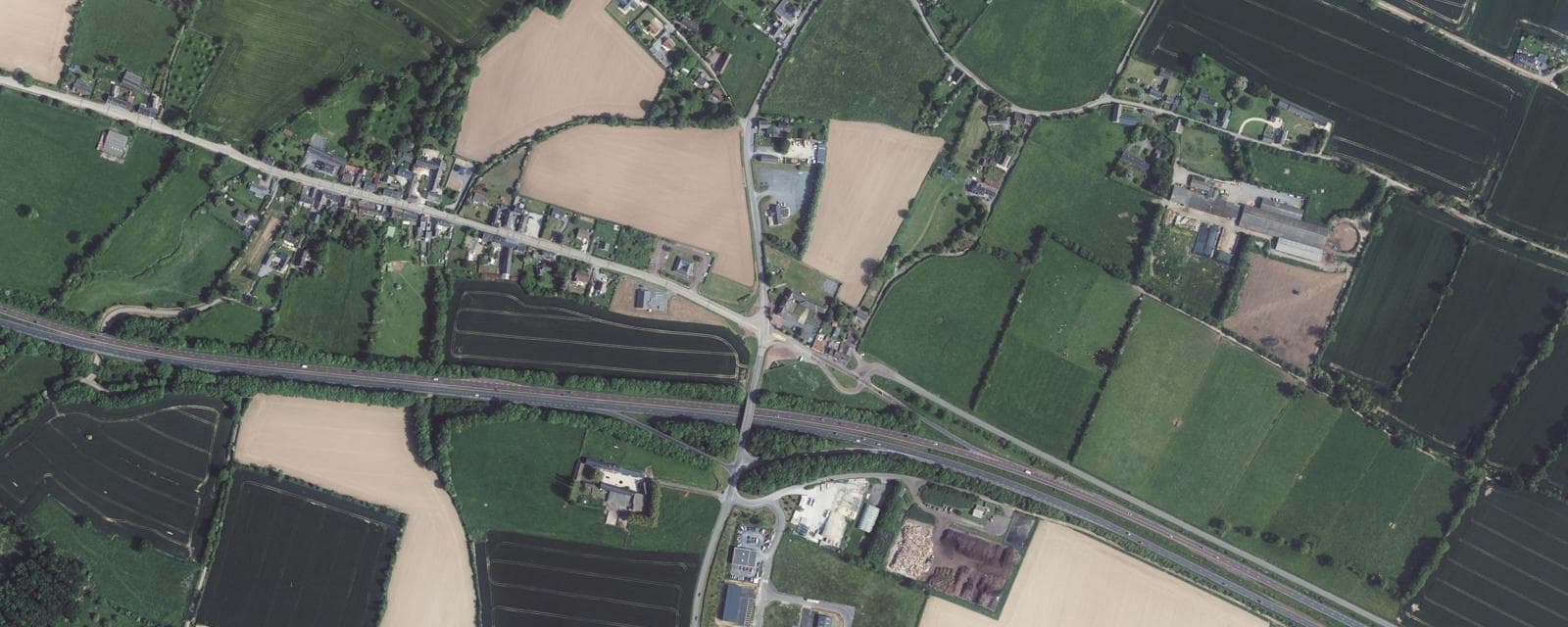 Vue aérienne de Formigny La Bataille (Calvados)