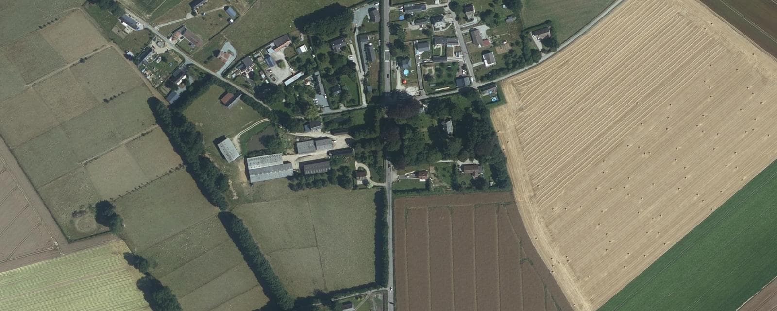 Vue aérienne de Foucart (Seine-Maritime)