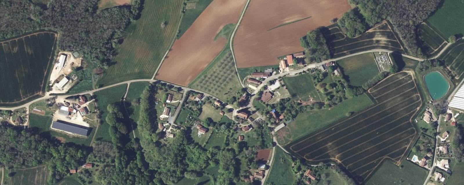 Vue aérienne de Fouleix (Dordogne)
