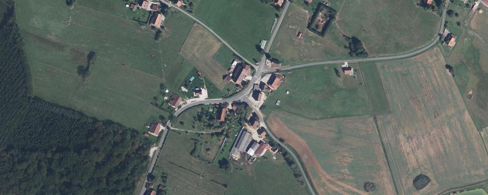 Vue aérienne de Foulenay (Jura)