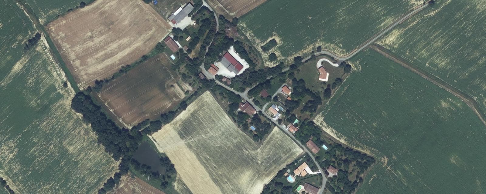 Vue aérienne de Francarville (Haute-Garonne)