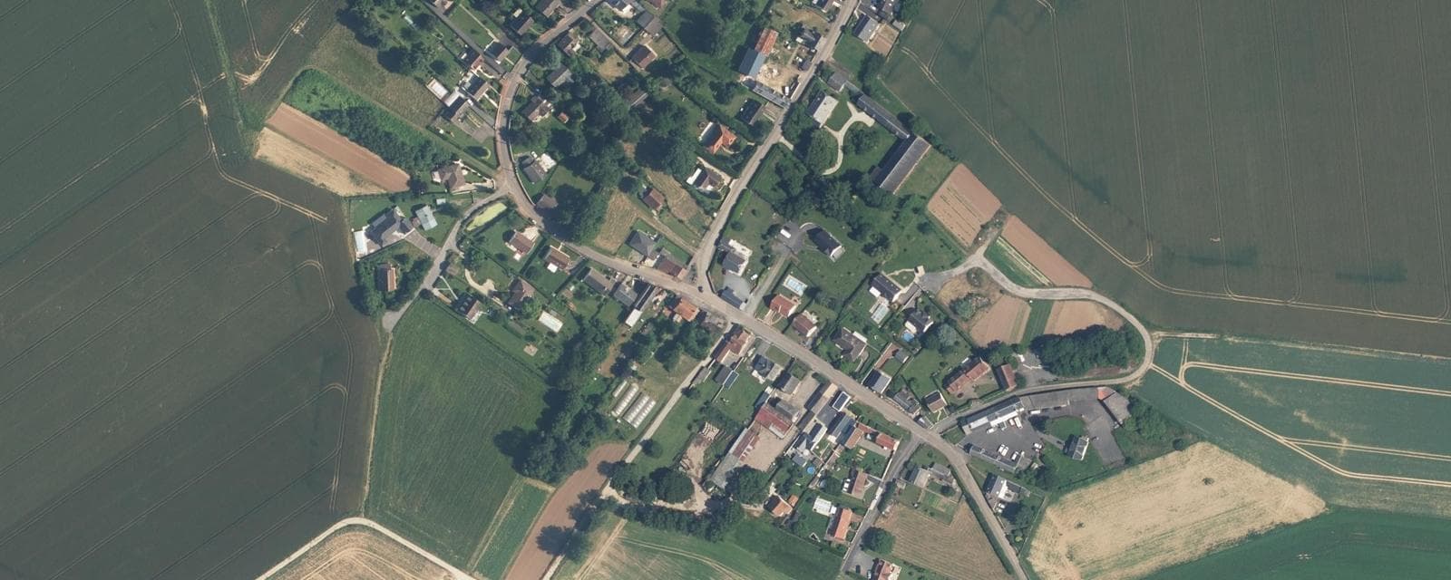 Vue aérienne de Francilly-Selency (Aisne)
