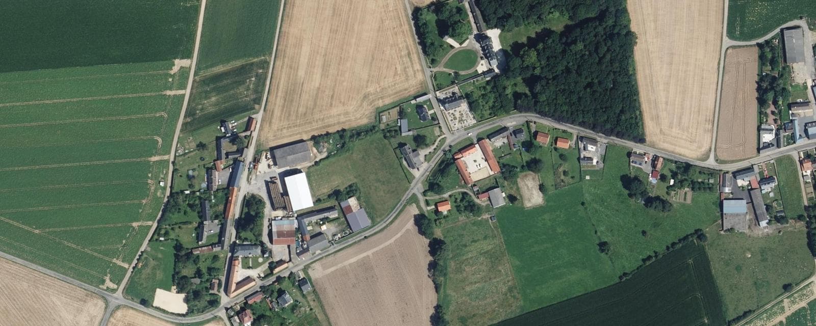 Vue aérienne de Fransart (Somme)