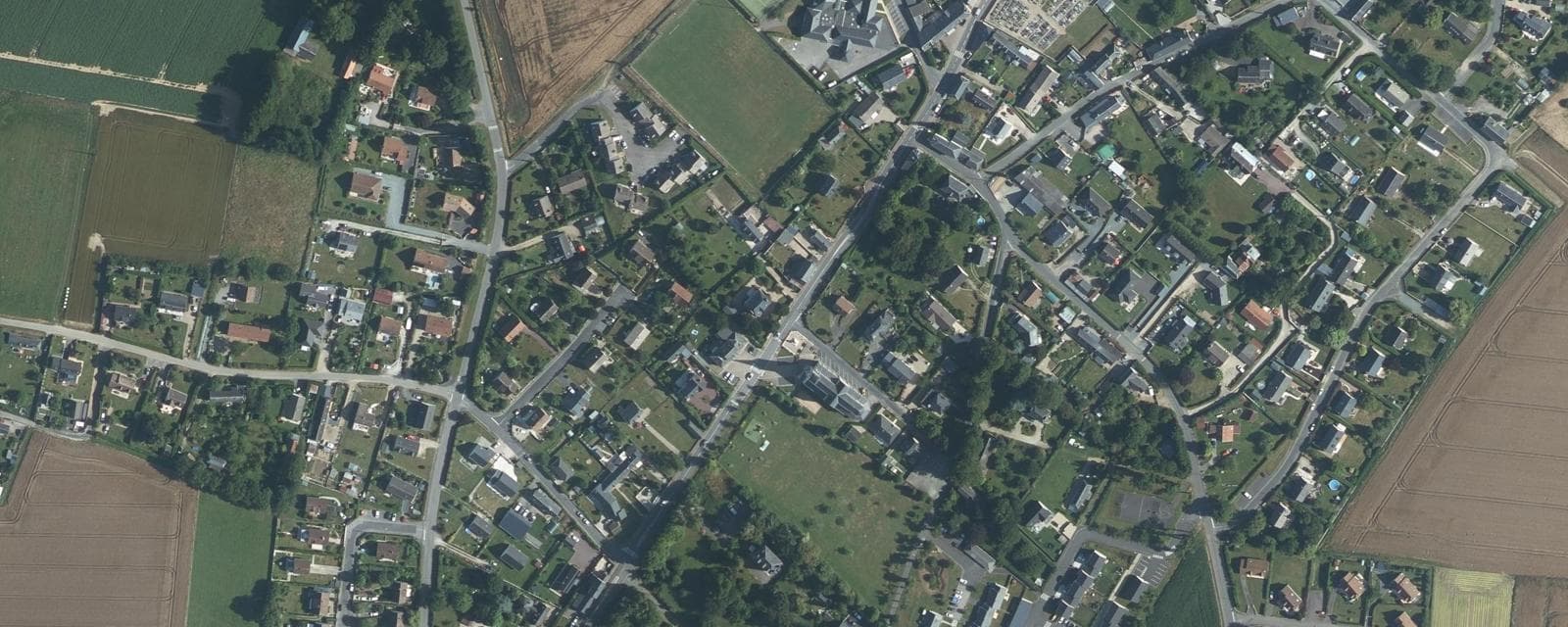 Vue aérienne de Froberville (Seine-Maritime)