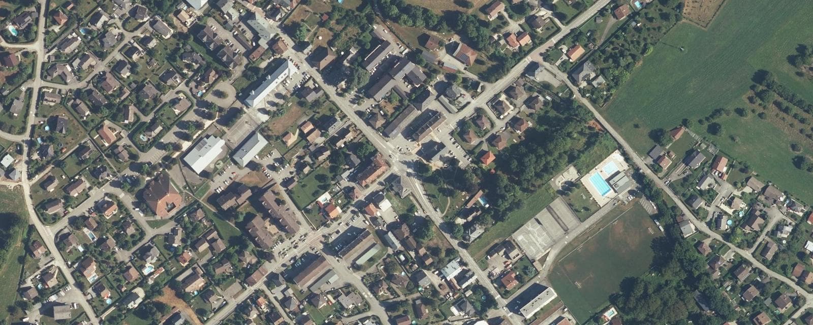 Vue aérienne de Frontenex (Savoie)