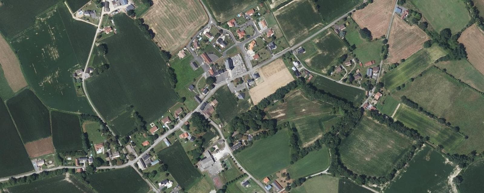 Vue aérienne de Gabaston (Pyrénées-Atlantiques)