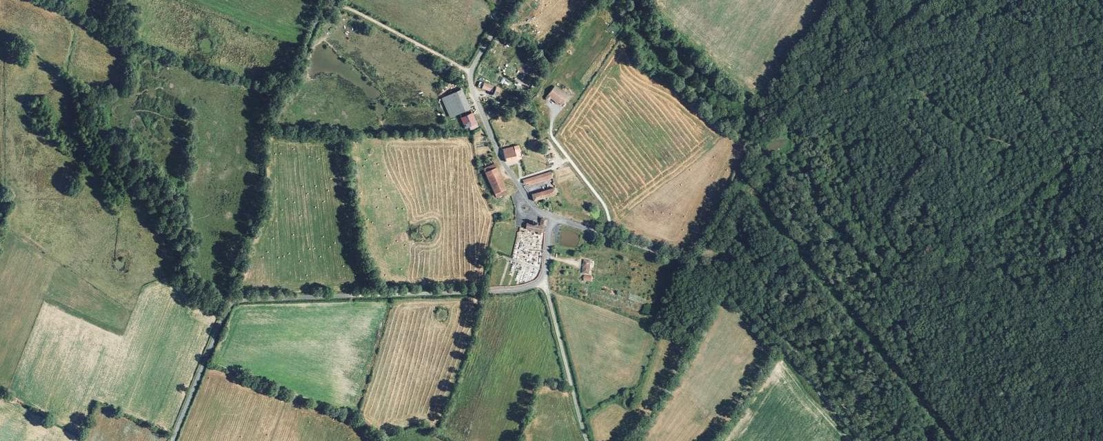 Vue aérienne de Gajoubert (Haute-Vienne)