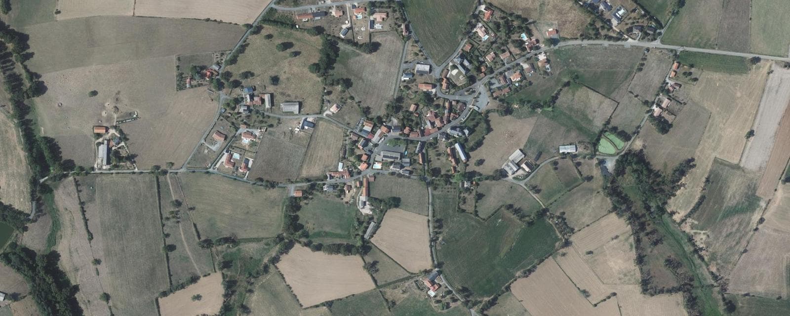 Vue aérienne de Galgan (Aveyron)
