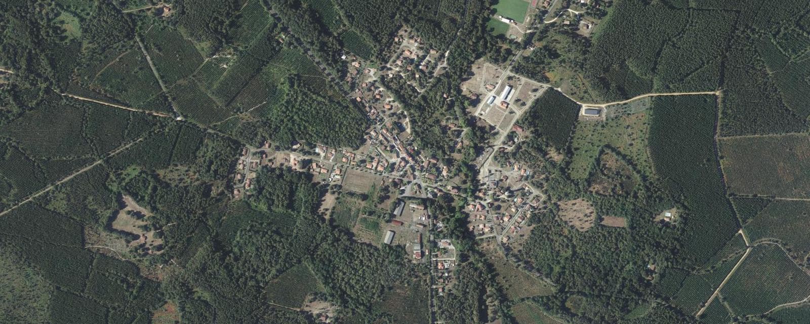Vue aérienne de Garein (Landes)