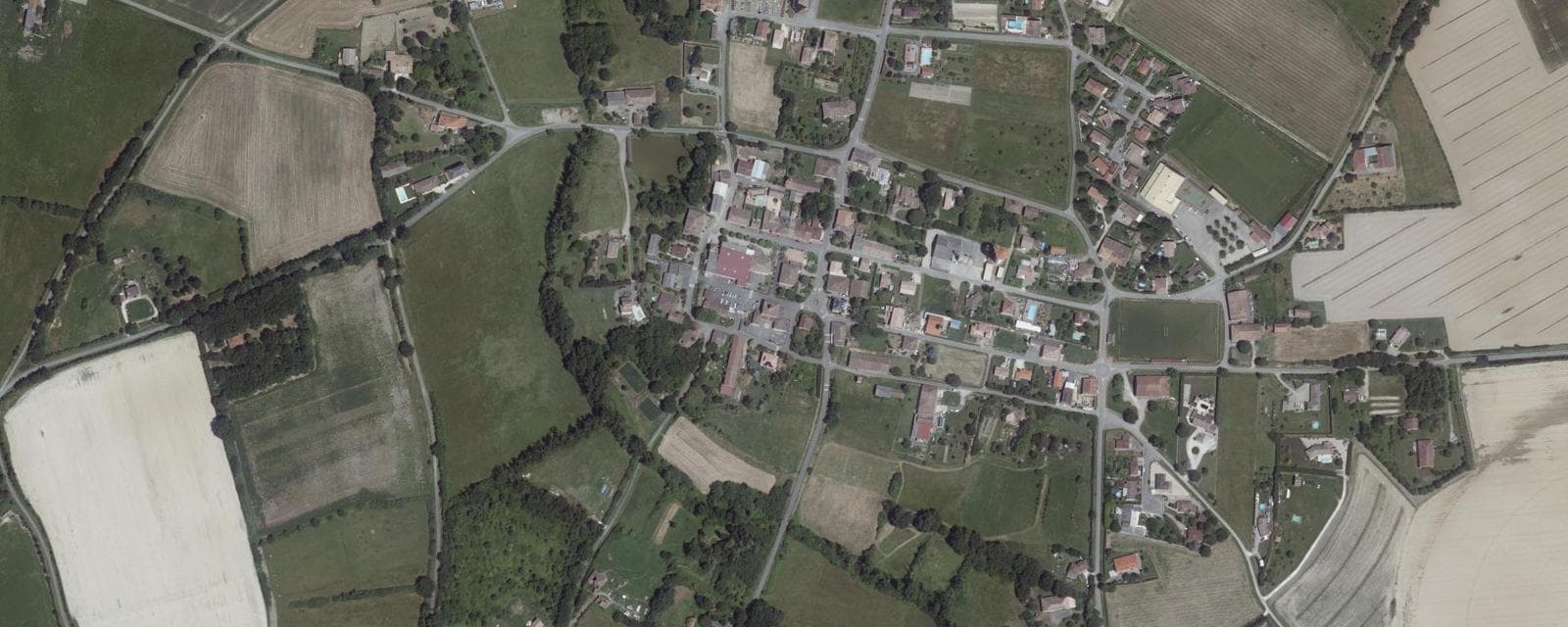 Vue aérienne de Garganvillar (Tarn-et-Garonne)