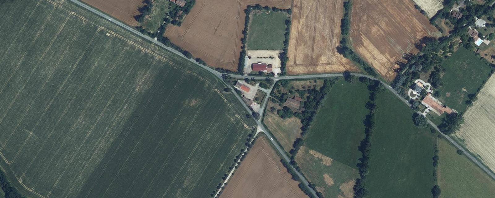 Vue aérienne de Garrevaques (Tarn)