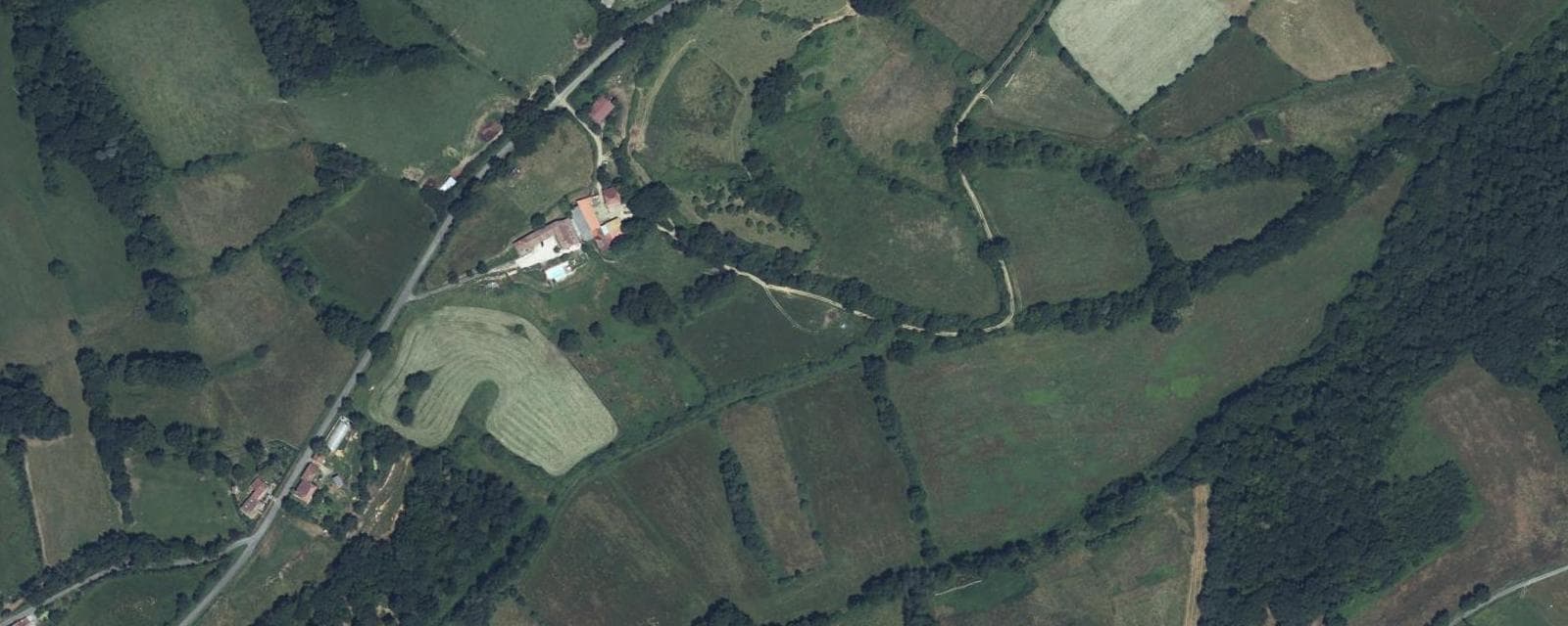 Vue aérienne de Gensac-de-Boulogne (Haute-Garonne)