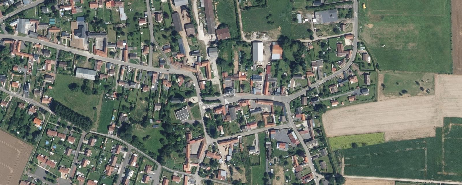 Vue aérienne de Gentelles (Somme)