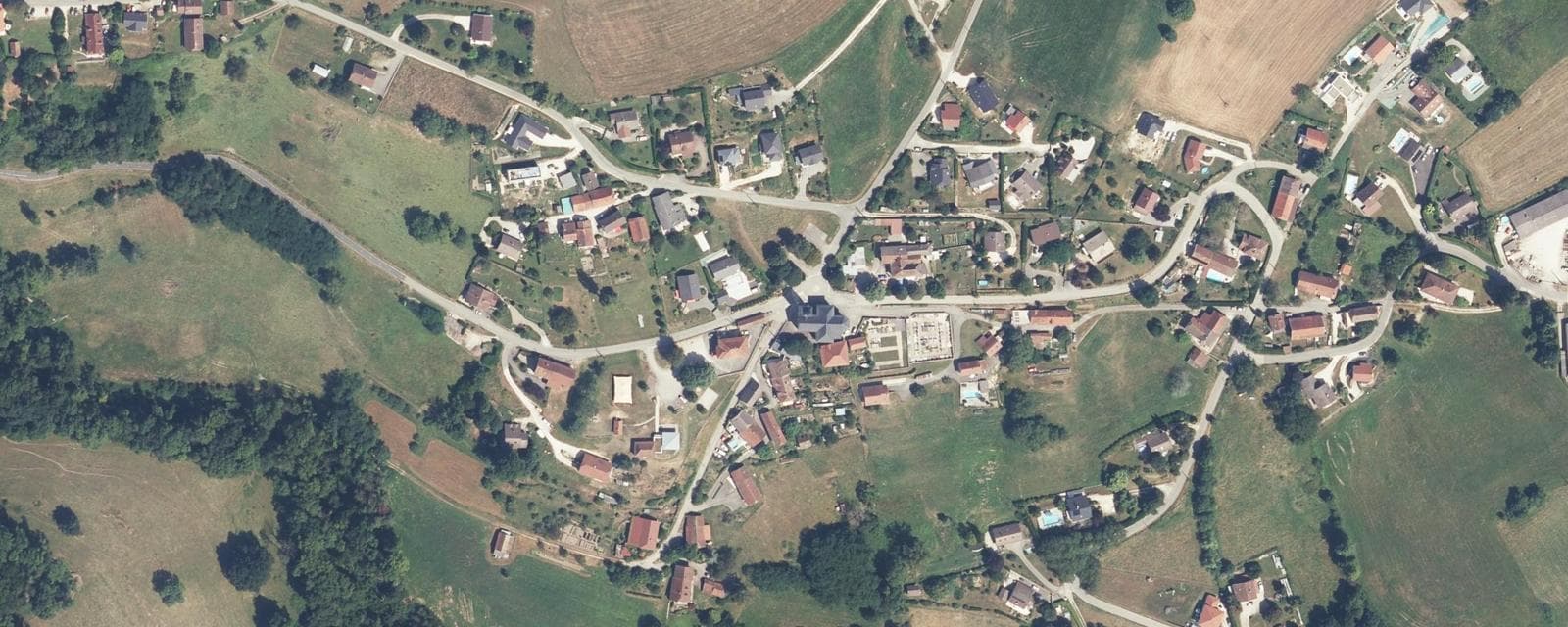 Vue aérienne de Gerbaix (Savoie)