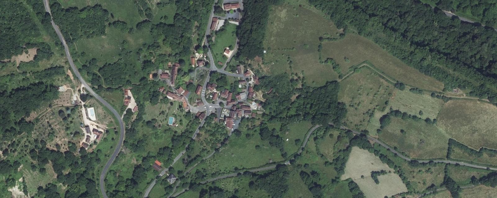 Vue aérienne de Gintrac (Lot)