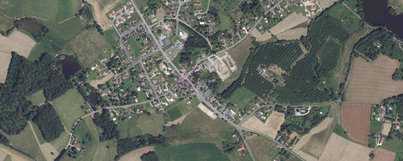 Vue aérienne de Glandon (Haute-Vienne)