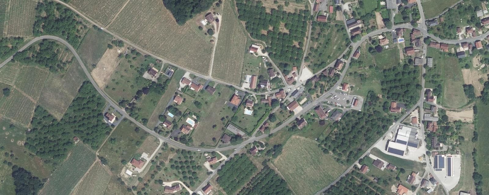 Vue aérienne de Glanes (Lot)