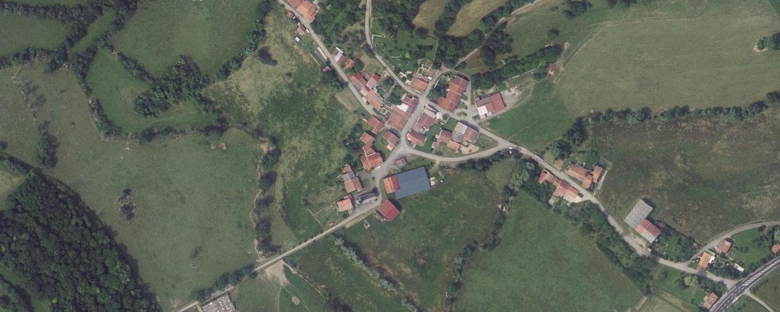 Vue aérienne de Gogney (Meurthe-et-Moselle)