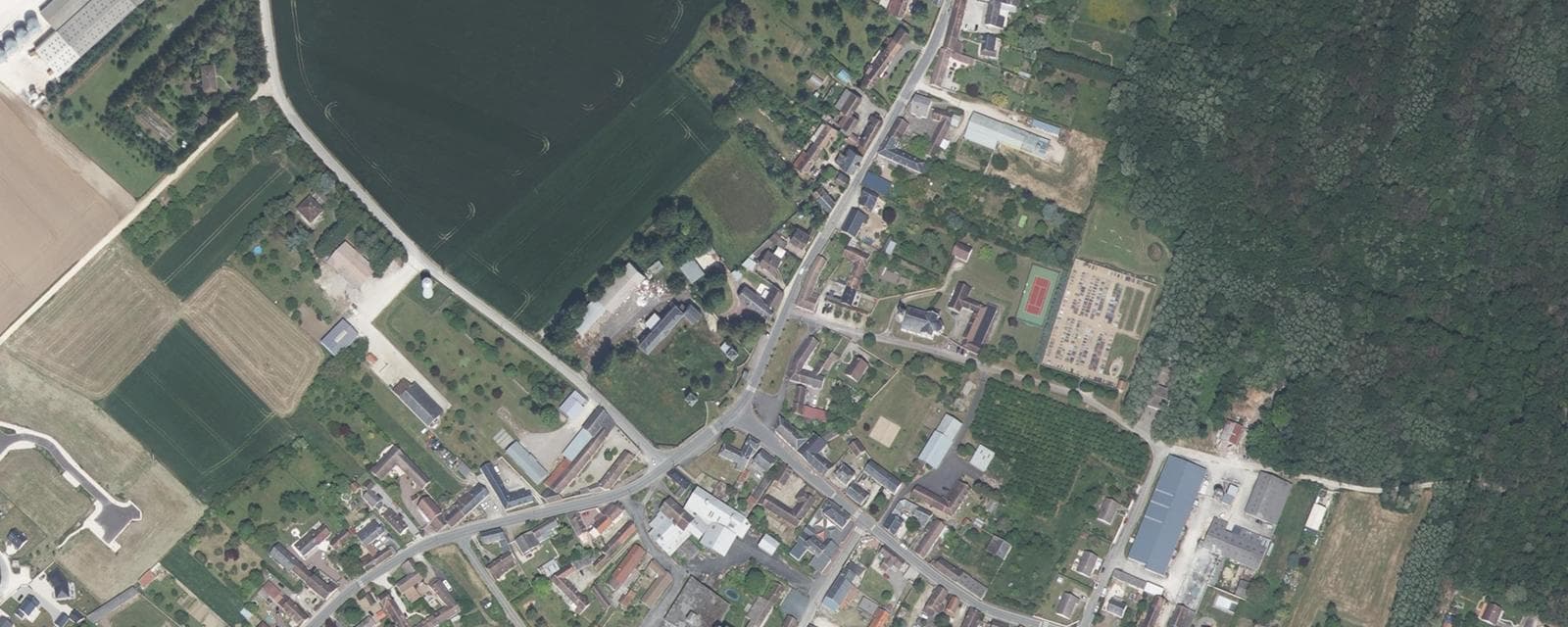 Vue aérienne de Gondreville (Loiret)