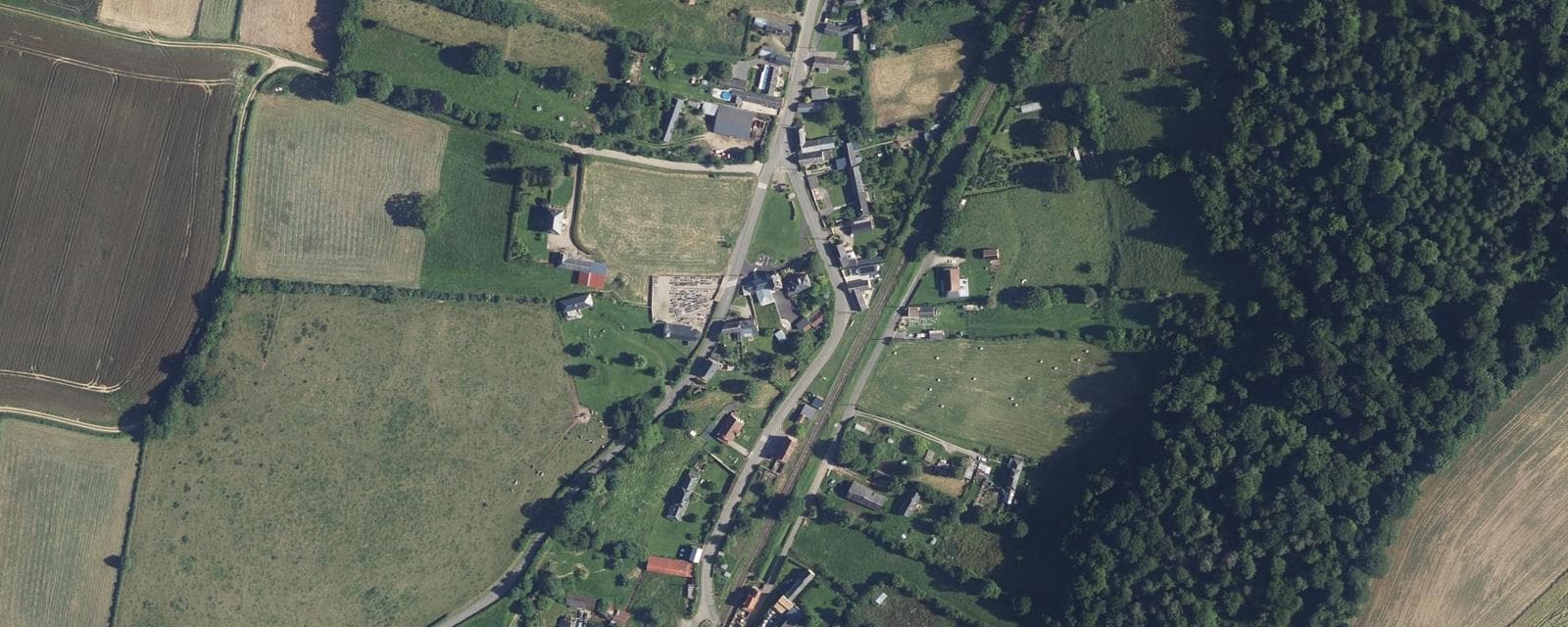 Vue aérienne de Gourchelles (Oise)