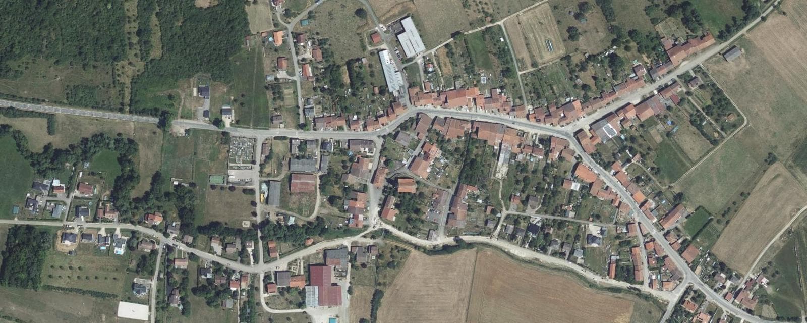 Vue aérienne de Goviller (Meurthe-et-Moselle)