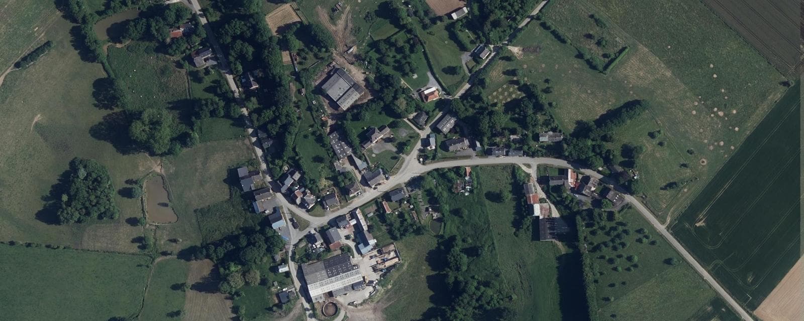 Vue aérienne de Grandrieux (Aisne)