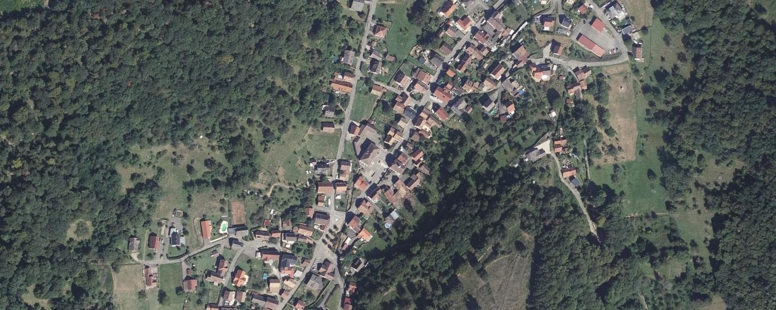 Vue aérienne de Griesbach-au-Val (Haut-Rhin)