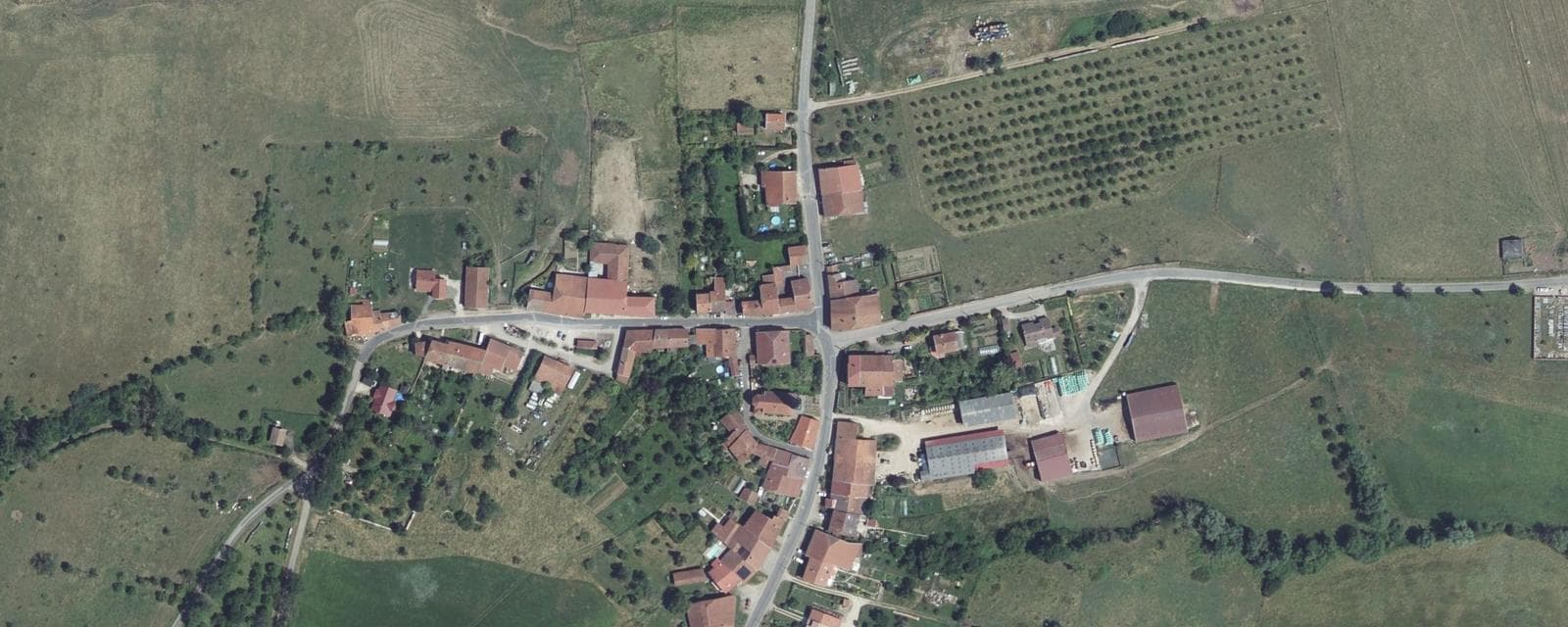 Vue aérienne de Grimonviller (Meurthe-et-Moselle)