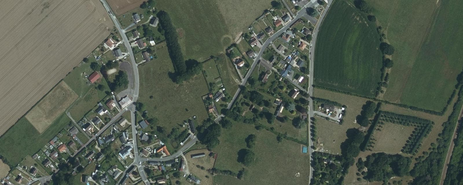 Vue aérienne de Grugny (Seine-Maritime)
