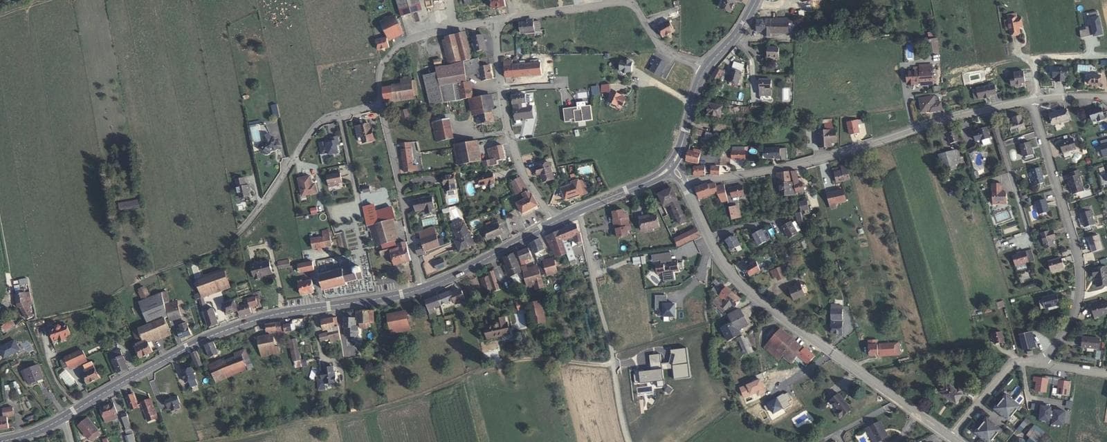 Vue aérienne de Hagenbach (Haut-Rhin)