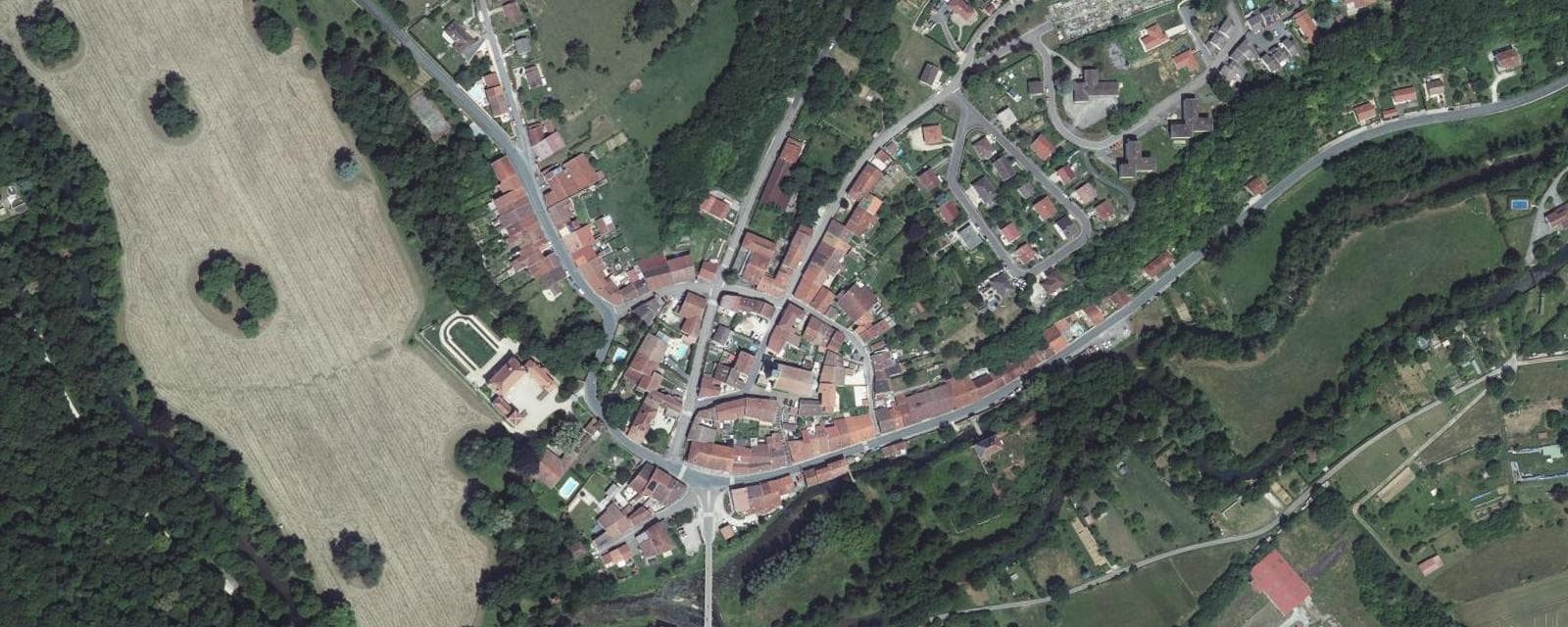 Vue aérienne de Haironville (Meuse)