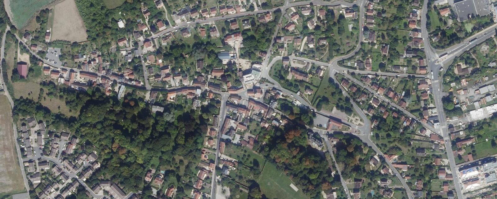 Vue aérienne de Hardricourt (Yvelines)