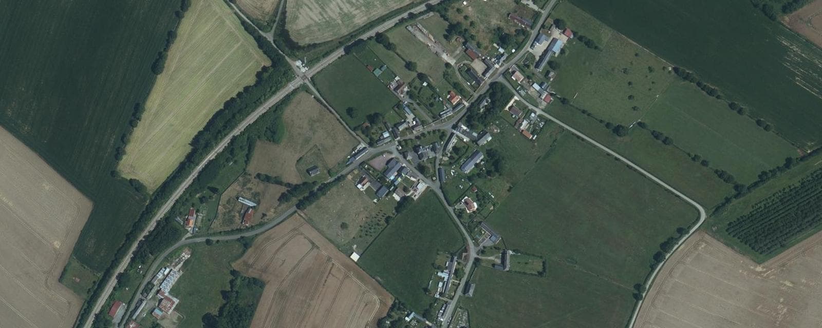Vue aérienne de Haucourt (Seine-Maritime)