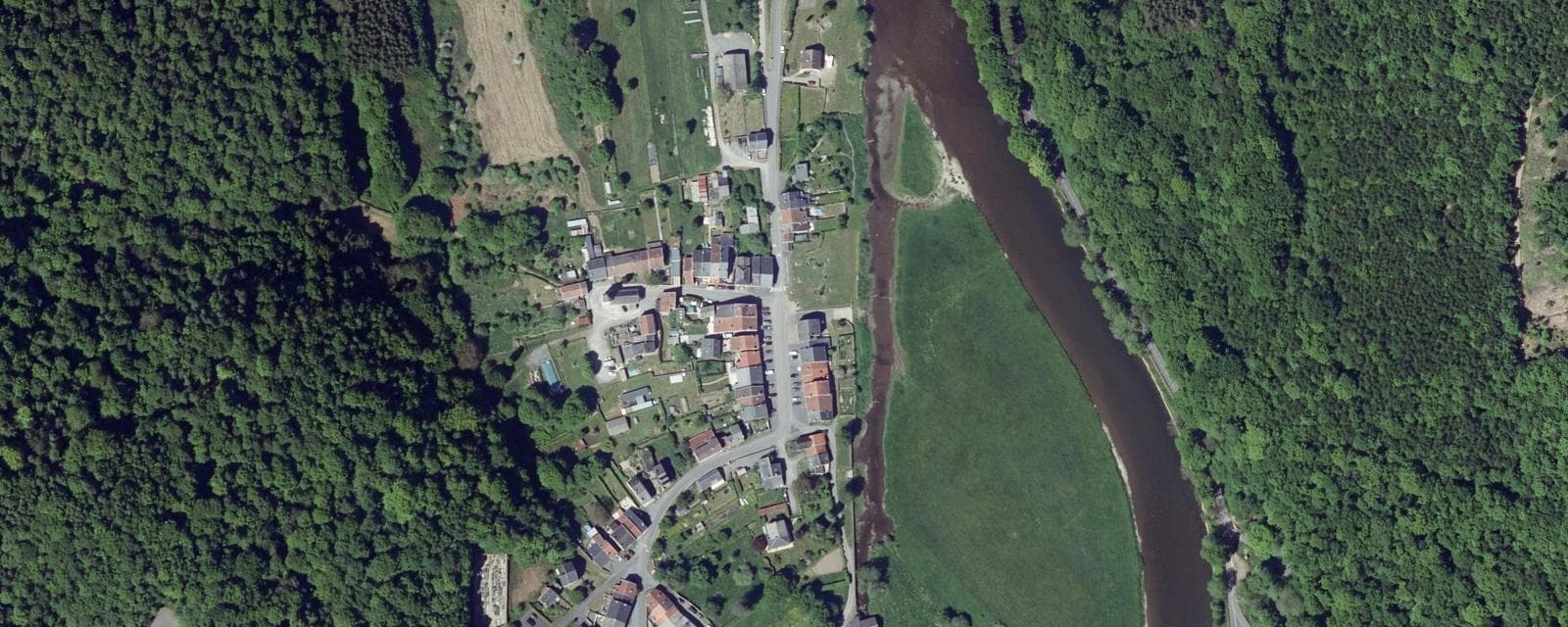Vue aérienne de Haulmé (Ardennes)