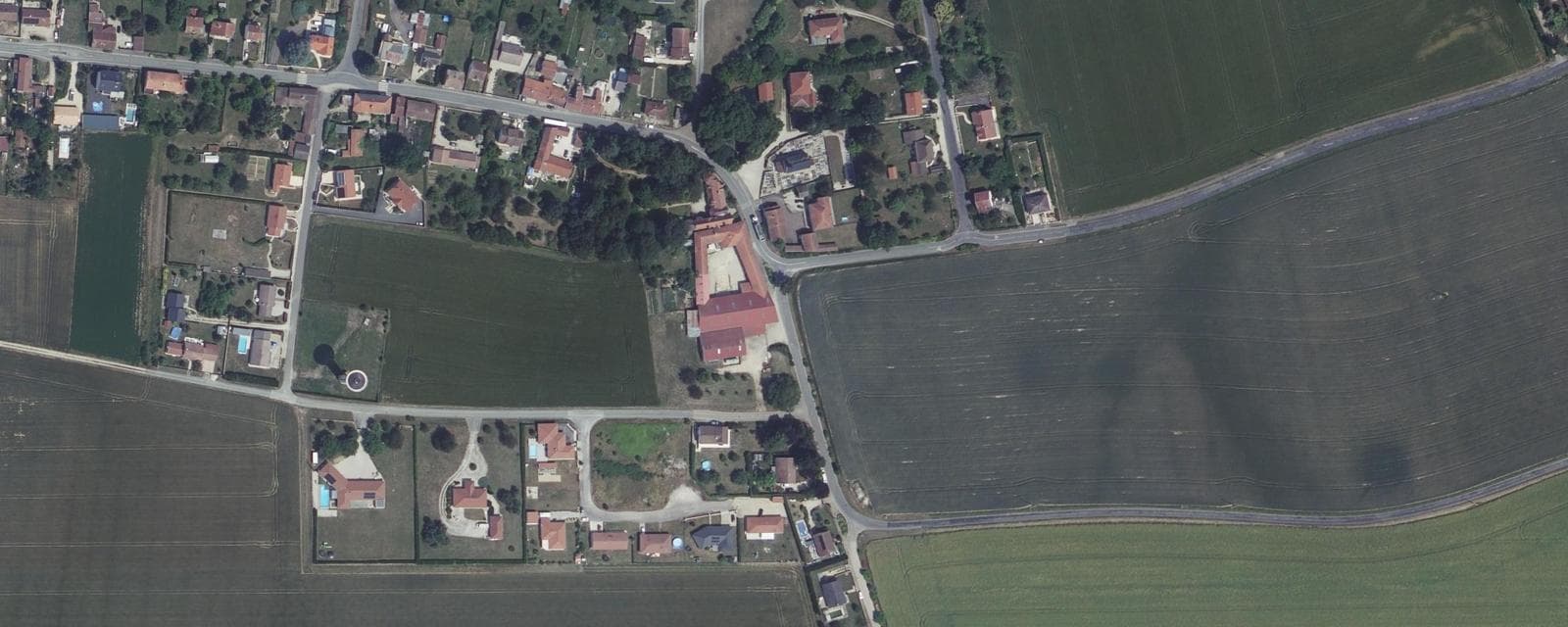 Vue aérienne de Haussignémont (Marne)